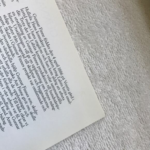 Gunnar Finne Finish Sculptor 40 Page Booklet Of Work 1986 - Picture 9 of 9